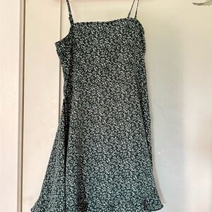 SHEIN Green Floral Mini Dress